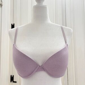 Hurley Brand Lavender Ribbed Push-Up Bra ~ Size 36C